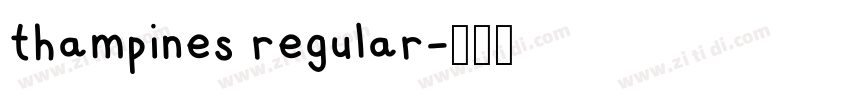 thampines regular字体转换